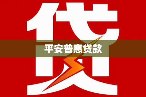 勉县平安普惠贷款