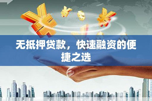 勉县无抵押贷款，快速融资的便捷之选