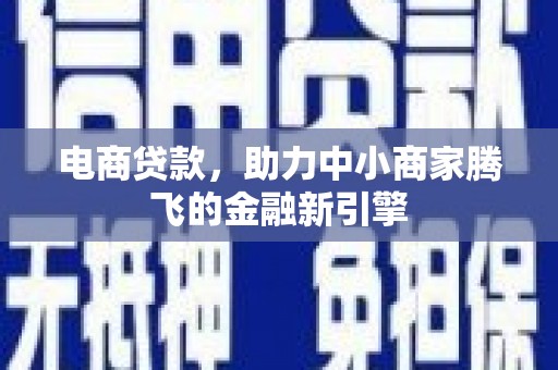 勉县电商贷款，助力中小商家腾飞的金融新引擎