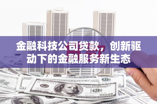 勉县金融科技公司贷款，创新驱动下的金融服务新生态