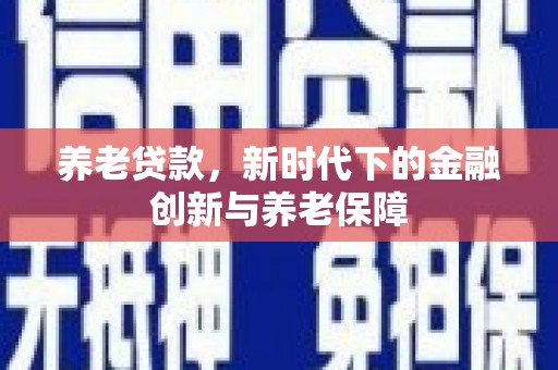 勉县养老贷款，新时代下的金融创新与养老保障