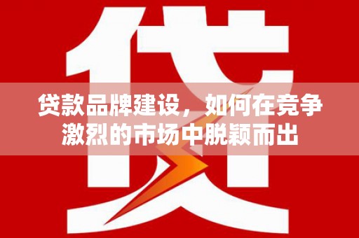勉县贷款品牌建设，如何在竞争激烈的市场中脱颖而出