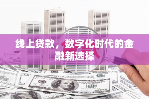 勉县线上贷款，数字化时代的金融新选择