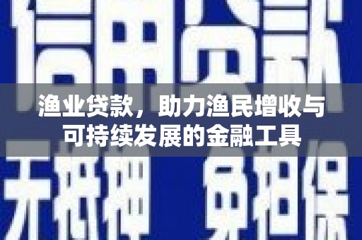 勉县渔业贷款，助力渔民增收与可持续发展的金融工具