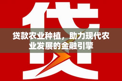 勉县贷款农业种植，助力现代农业发展的金融引擎