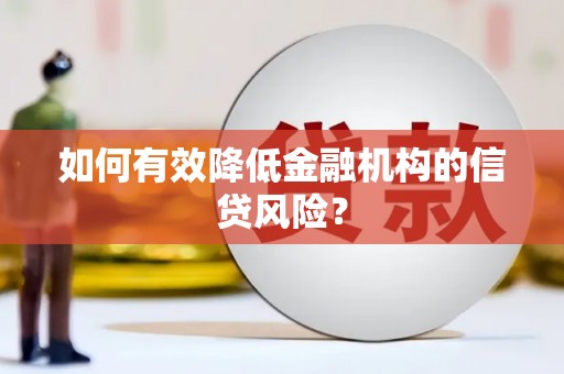 勉县如何有效降低金融机构的信贷风险？