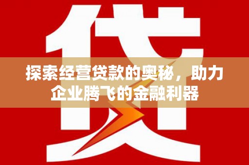 勉县探索经营贷款的奥秘，助力企业腾飞的金融利器