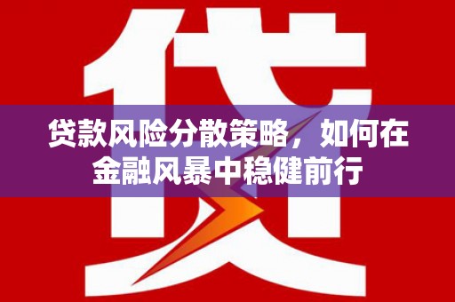 勉县贷款风险分散策略，如何在金融风暴中稳健前行
