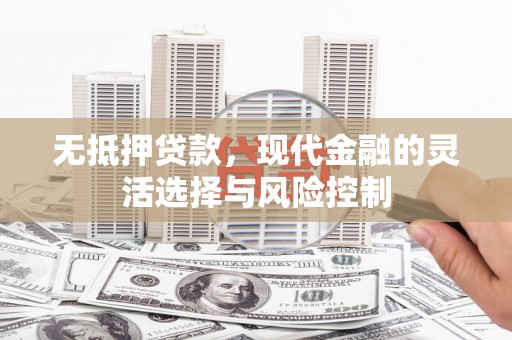 勉县无抵押贷款，现代金融的灵活选择与风险控制