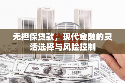 勉县无担保贷款，现代金融的灵活选择与风险控制