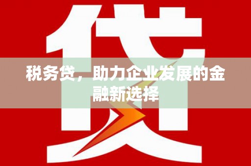 勉县税务贷，助力企业发展的金融新选择