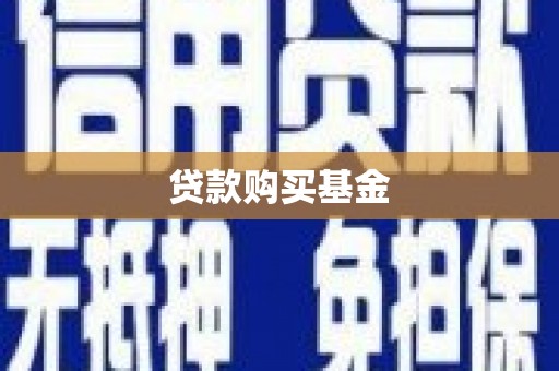 勉县贷款购买基金
