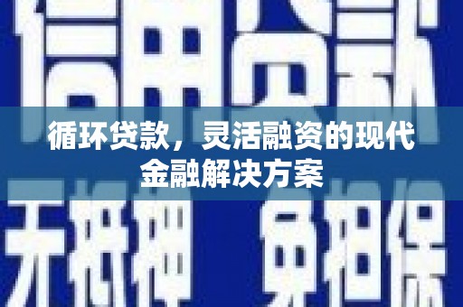 勉县循环贷款，灵活融资的现代金融解决方案