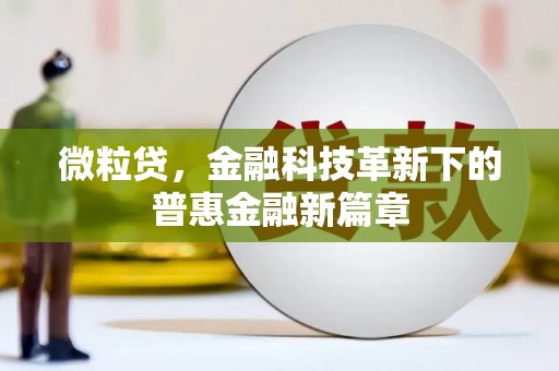 勉县微粒贷，金融科技革新下的普惠金融新篇章