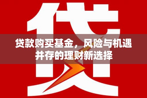 勉县贷款购买基金，风险与机遇并存的理财新选择