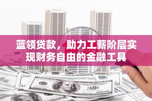 勉县蓝领贷款，助力工薪阶层实现财务自由的金融工具