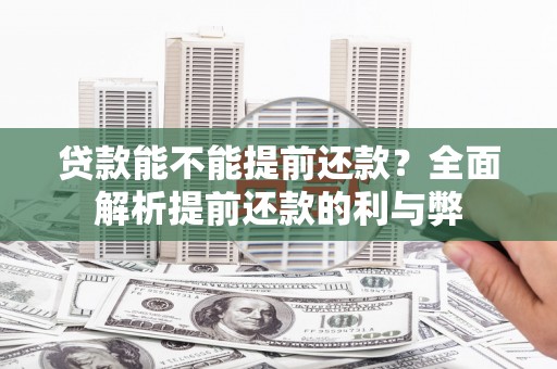 勉县贷款能不能提前还款？全面解析提前还款的利与弊